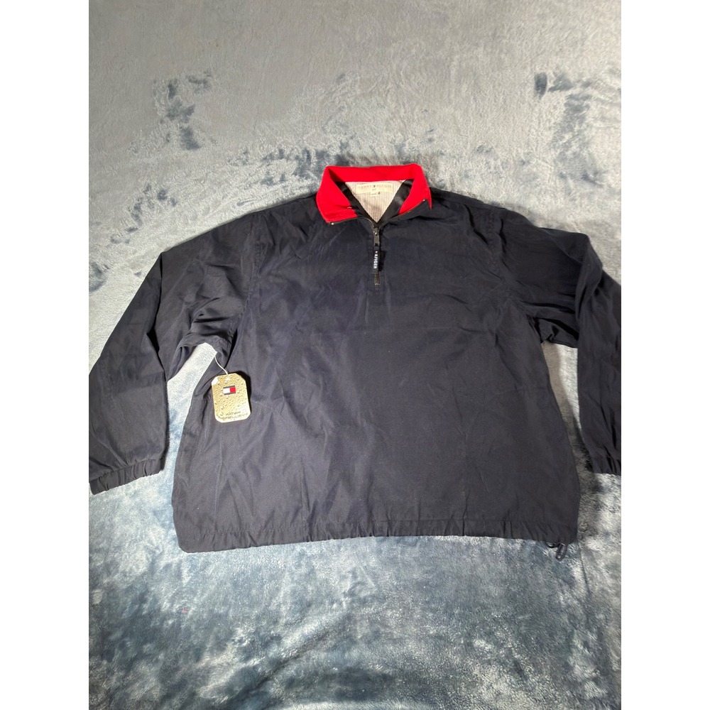 Tommy Hilfiger Golf Windbreaker Men XL Navy New Water Repellent Quarter Zip